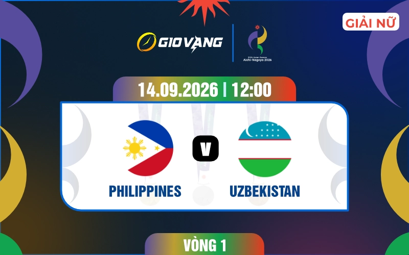 Soi kèo nữ Philippines vs nữ Uzbekistan 14h00 ngày 14/9/2026 – ASIAD 2026
